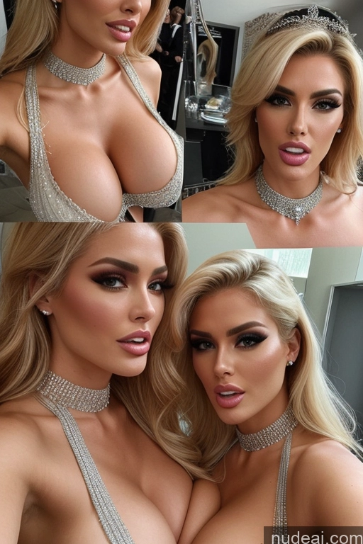 related ai porn images free for Miss Universe Model Huge Boobs 20s Two Several Party Mirror Selfie Blonde Shocked Close-up View Choker