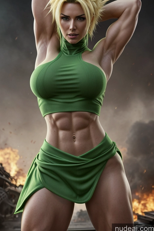 related ai porn images free for Super Saiyan Science Fiction Style Woman Busty Neon Lights Clothes: Green Front View Green Hair Muscular Battlefield Several Two Neon Lights Clothes: Orange Neon Lights Clothes: Red