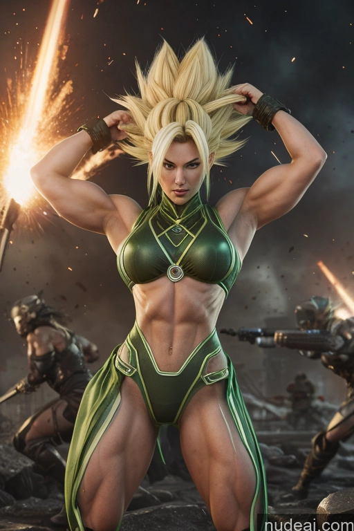 related ai porn images free for Super Saiyan Busty Neon Lights Clothes: Green Front View Green Hair Muscular Several Two Science Fiction Style Neon Lights Clothes: Red Neon Lights Clothes: Orange Battlefield Cyborg