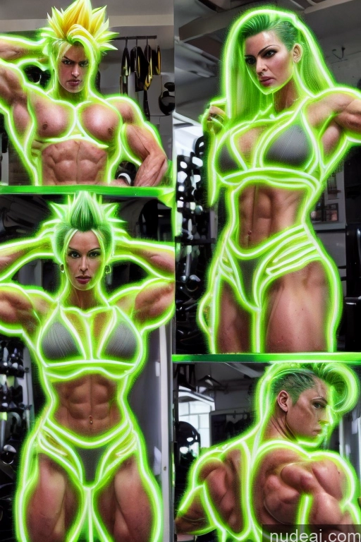 related ai porn images free for Super Saiyan Busty Neon Lights Clothes: Green Front View Green Hair Muscular Several Two Science Fiction Style Woman Neon Lights Clothes: Yellow