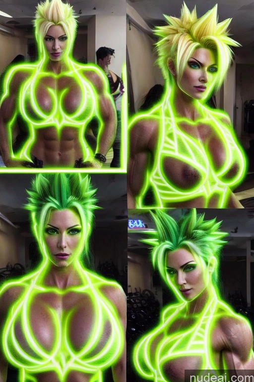 related ai porn images free for Super Saiyan Busty Neon Lights Clothes: Green Front View Green Hair Muscular Several Two Neon Lights Clothes: Yellow Science Fiction Style Woman