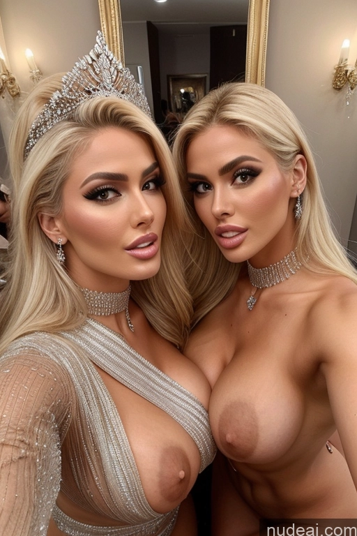 related ai porn images free for Miss Universe Model Huge Boobs Perfect Boobs 20s Two Several Party Mirror Selfie Blonde Close-up View Shocked Choker Nude Soft + Warm