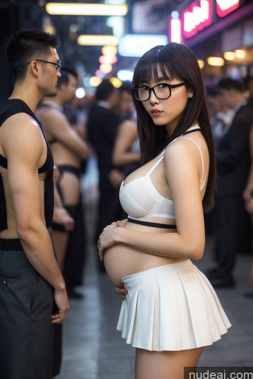 ai nude image of pregnant woman in white dress and glasses standing in a crowded street pics of Pregnant School Uniform, Cleavage Cutout, Clothing Cutout, Pleated Skirt, Thighhighs 18 Skinny Small Tits Bobcut Vietnamese Thai Filipina Strip Club Dark Lighting Several Woman + Man Bar Casino Sad Serious Mongolian Film Photo Skin Detail (beta) 3d Chinese Party Street Alternative