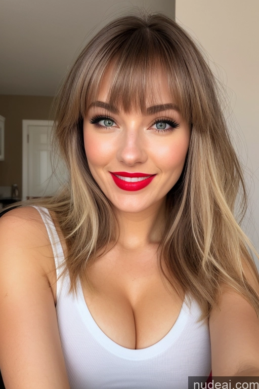 related ai porn images free for One Beautiful Happy Blonde Bangs White Woman Gaming 18 Small Tits Small Ass Lipstick Short Casual Yoga Pants Shirt