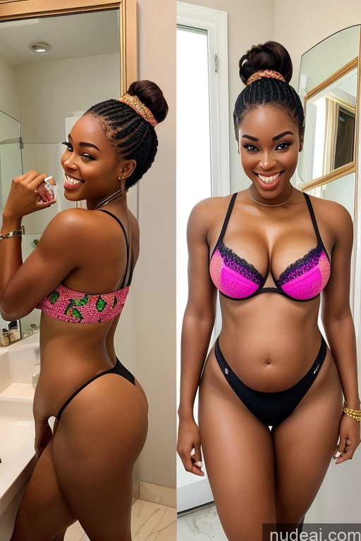 related ai porn images free for Perfect Boobs 18 Hair Bun Miss Universe Model Bimbo African Nigerian Dark Skin Big Hips Short Hair Pink Hair Happy Pregnant Pantyhose Bathroom Mirror Selfie Topless Side View Detailed Bright Lighting