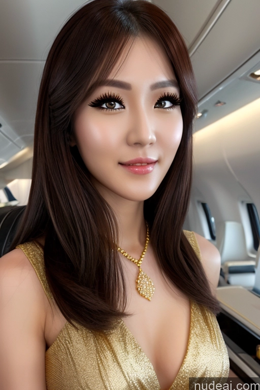 Ning Rong Rong Transparent Gold Jewelry Diamond Jewelry Flight Attendant