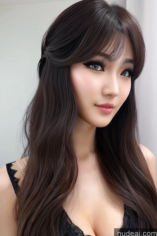 related ai porn images free for Ning Rong Rong Bangs Wavy Hair Angel