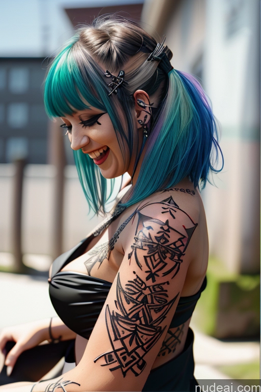 related ai porn images free for Laughing Rainbow Haired Girl Greek Close-up View Bra Pull Down Nude Gothic Punk Girl Huge Boobs Crop Shirt Underboob Tattoos