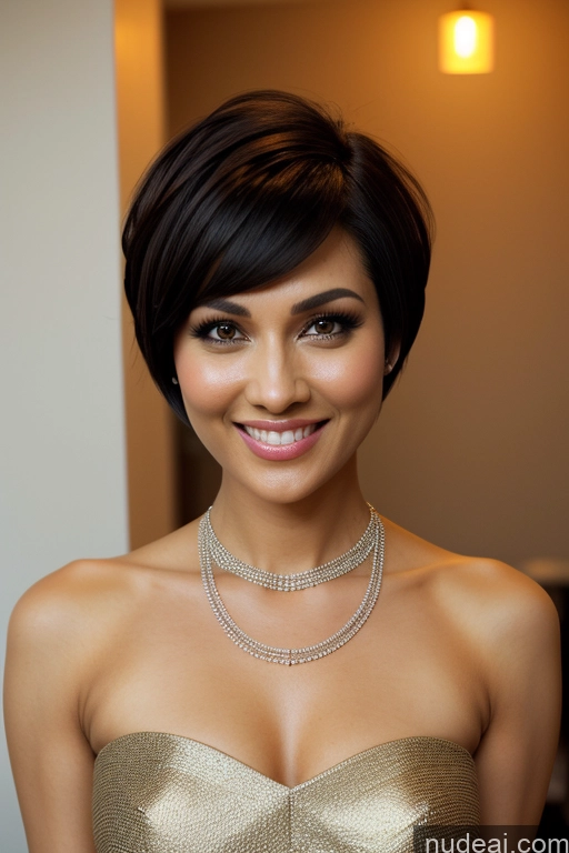 ai nude image of arafed woman in a gold dress with a necklace and a necklace pics of Sari Topless Partially Nude Jewelry Nude Jungle Indian Straight Hair Bun Ponytail Black Hair Happy Seductive Sexy Face 40s Pubic Hair Short Hair Fairer Skin Dark Skin Small Tits One Woman