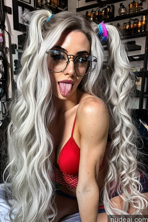 ai nude image of araffe with long white hair and glasses sticking out her tongue pics of Woman Two Glasses Big Hips Tall Perfect Body Orgasm Pigtails Latina Car Spreading Legs Cumshot Nude Long Hair 18 Seductive Ahegao White Hair Huge Boobs Beautiful Big Ass Back View