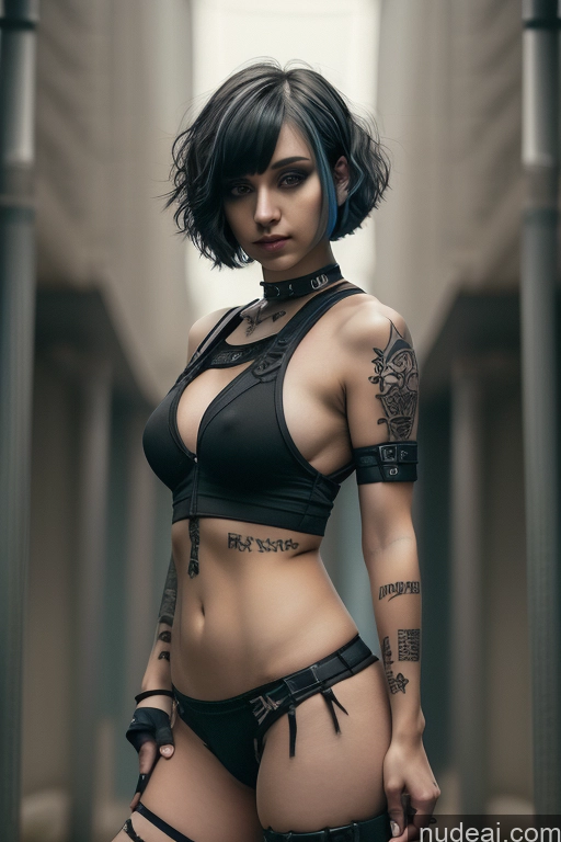 ai nude image of there is a woman with tattoos on her arms and chest pics of Athlete Perfect Boobs Short Hair Egyptian Rainbow Haired Girl Spread Pussy Close-up View Gothic Punk Girl Nude Shrug Top