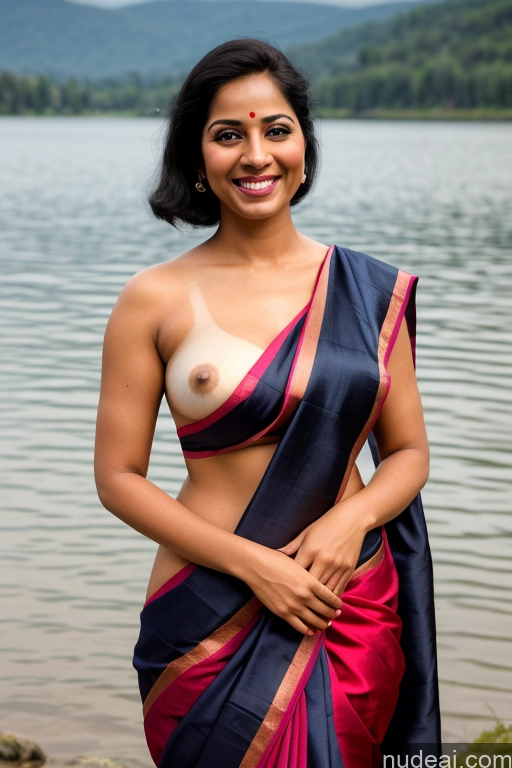 related ai porn images free for Model One Happy Black Hair Straight Lake Satin Traditional Partially Nude Indian Sari 30s Working Out