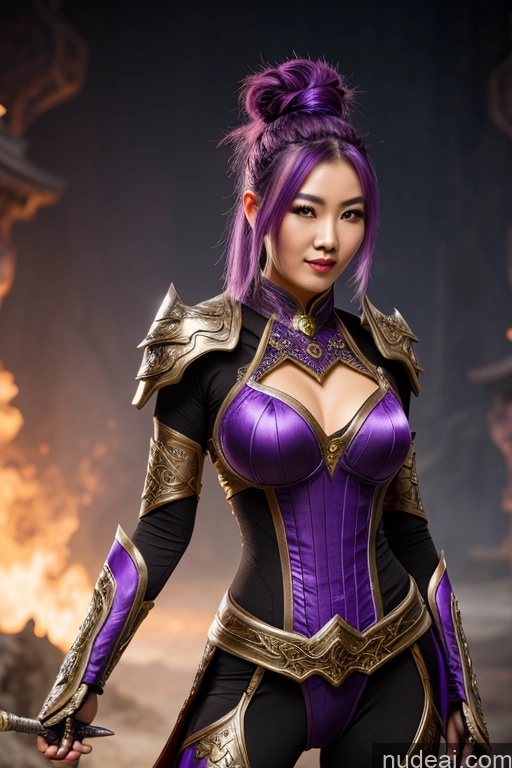 related ai porn images free for Chinese Purple Hair Fantasy Armor