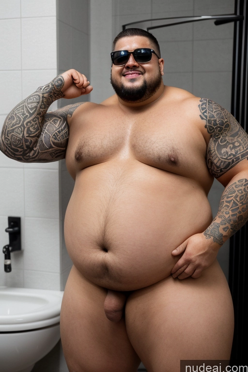 related ai porn images free for Black Woman + Man Tattoos Muscular Big Ass Abs Fat Thick Sunglasses 30s Laughing Sexy Face Orgasm Bathroom Front View On Back Nude Beer Bright Lighting