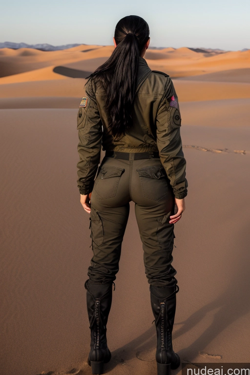 related ai porn images free for Jewish 18 Big Ass Black Hair Desert Back View Military Jacket Boots Harem Pants