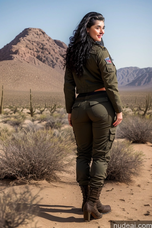 related ai porn images free for Jewish 18 Black Hair Big Ass Desert Back View Military Boots Harem Pants Jacket Two