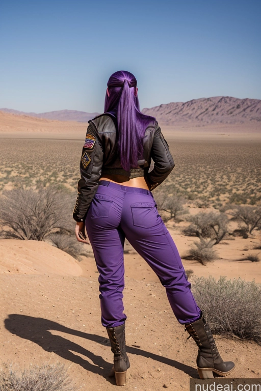 related ai porn images free for Jewish 18 Big Ass Desert Back View Military Boots Harem Pants Jacket Two Purple Hair