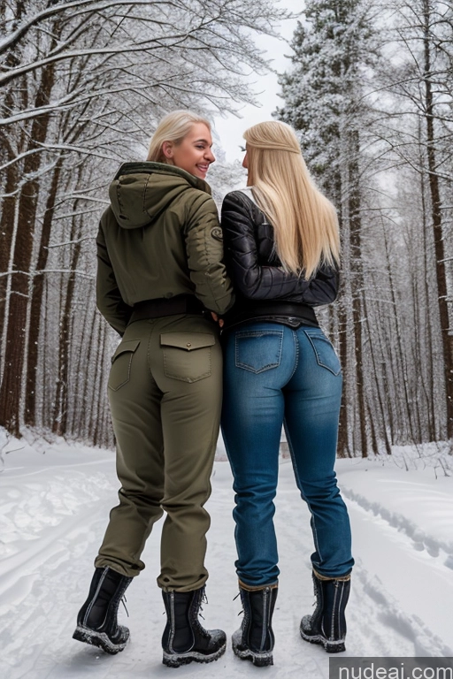 related ai porn images free for Swedish 18 Blonde Snow Back View Boots Harem Pants Military Two Big Ass Jacket