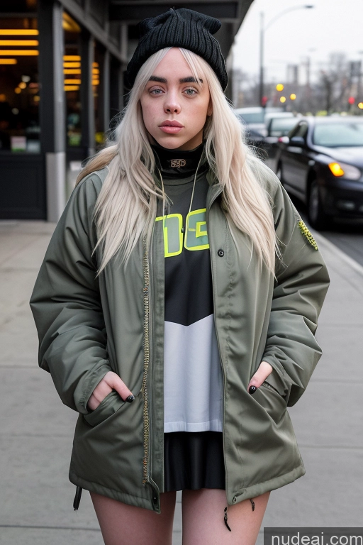 related ai porn images free for Model Billie Eilish 18 Busty Perfect Boobs Thick Big Ass Parka Micro Skirt