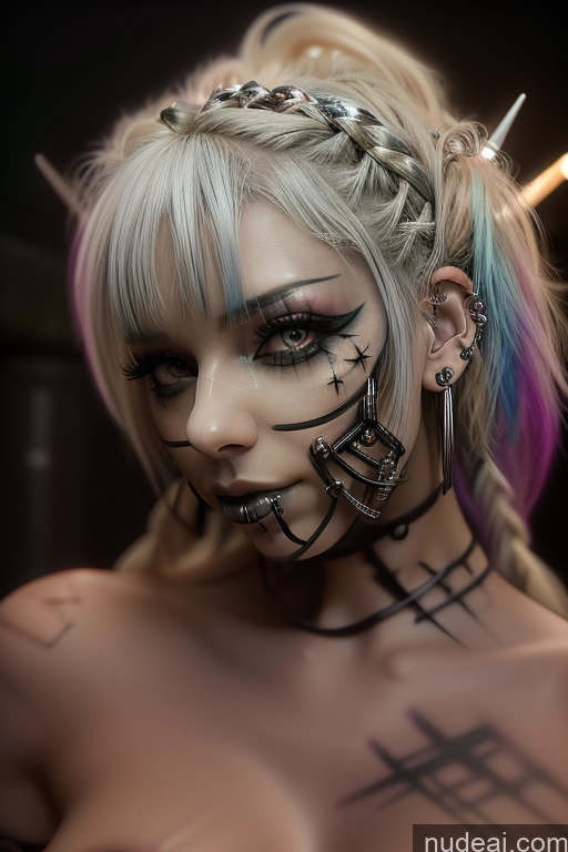 related ai porn images free for Bimbo Close-up View Rainbow Haired Girl Perfect Boobs Gothic Punk Girl Bra Pull Down Braided