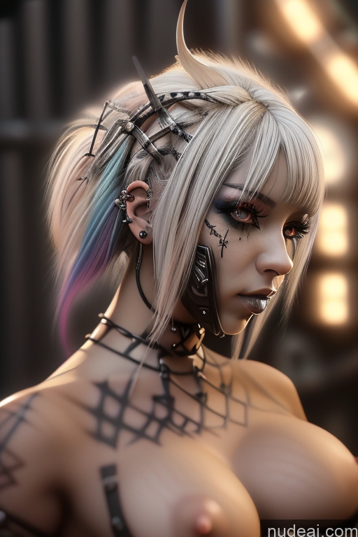 related ai porn images free for Bimbo Close-up View Rainbow Haired Girl Perfect Boobs Gothic Punk Girl Bra Pull Down Braided Cute Monster