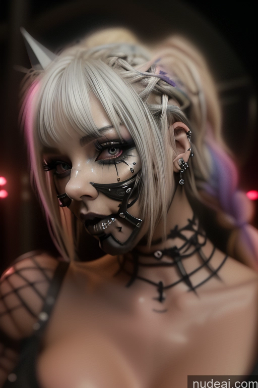 related ai porn images free for Bimbo Close-up View Rainbow Haired Girl Perfect Boobs Gothic Punk Girl Bra Pull Down Braided Cute Monster