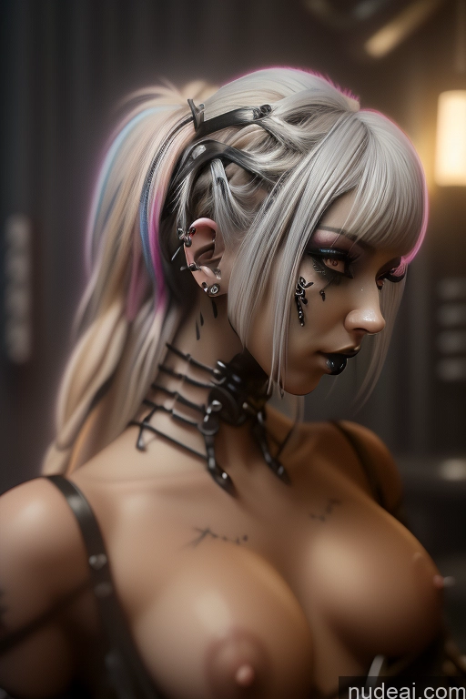 related ai porn images free for Bimbo Close-up View Rainbow Haired Girl Perfect Boobs Gothic Punk Girl Bra Pull Down Braided Dream Mecha Girl