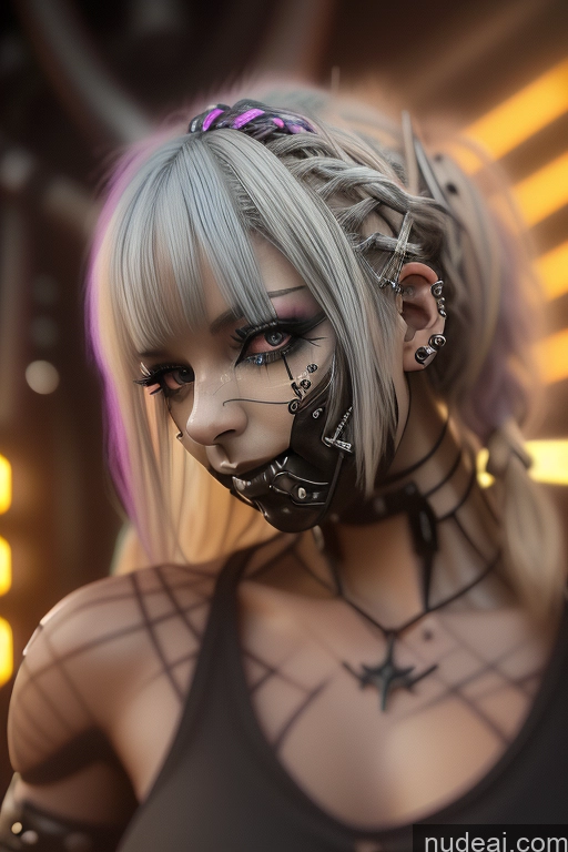 related ai porn images free for Bimbo Close-up View Rainbow Haired Girl Perfect Boobs Gothic Punk Girl Bra Pull Down Braided Dream Mecha Girl