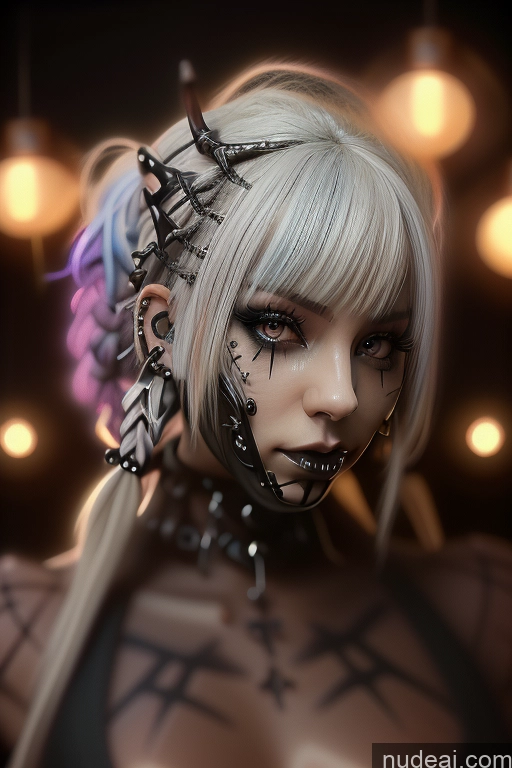 related ai porn images free for Bimbo Close-up View Rainbow Haired Girl Perfect Boobs Gothic Punk Girl Bra Pull Down Braided Dream Mecha Girl