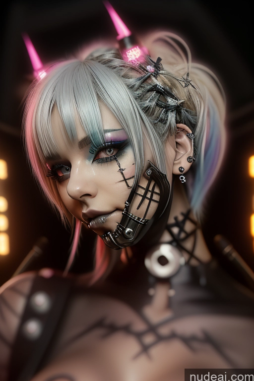 related ai porn images free for Bimbo Close-up View Rainbow Haired Girl Perfect Boobs Bra Pull Down Braided Dream Mecha Girl Gothic Punk Girl