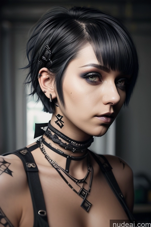 ai nude image of arafed woman with black hair and piercings posing for a picture pics of Nude Close-up View Rainbow Haired Girl Braided Perfect Boobs Short Hair Gothic Punk Girl Milf Cwgr, Girl, Pov, Penis,