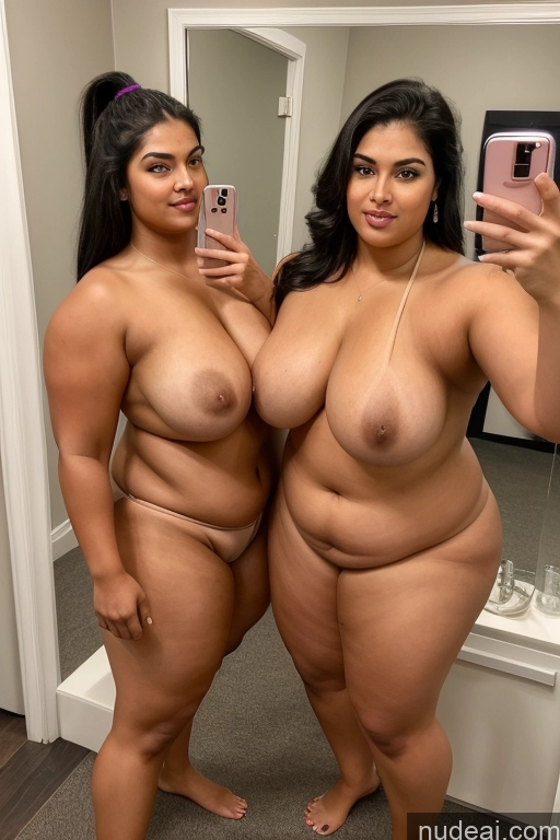 related ai porn images free for Black Hair Indian Mirror Selfie Front View Two Woman Beautiful Chubby Perfect Body 18 Seductive Ponytail Changing Room Spreading Legs Blouse Panties Cleavage Partially Nude Jewelry Detailed