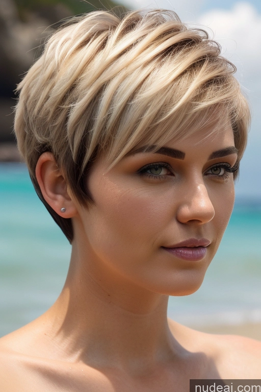 related ai porn images free for Short Hair Perfect Boobs Big Ass Close-up View Rainbow Haired Girl Slicked Beach