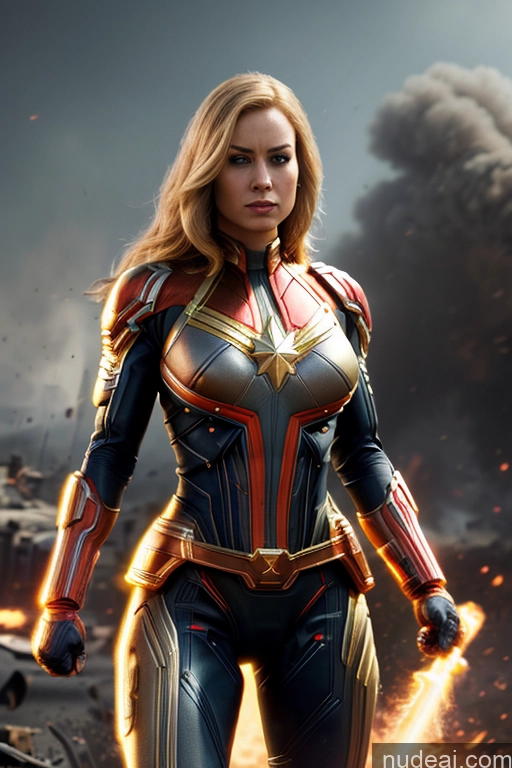 ai nude image of captain marvel is standing in front of a fire and smoke pics of Regal Cosplay Busty Muscular Front View Superhero Cyborg Perfect Boobs Blonde Science Fiction Style Battlefield Neon Lights Clothes: Red Neon Lights Clothes: Orange Neon Lights Clothes: Yellow Captain Marvel