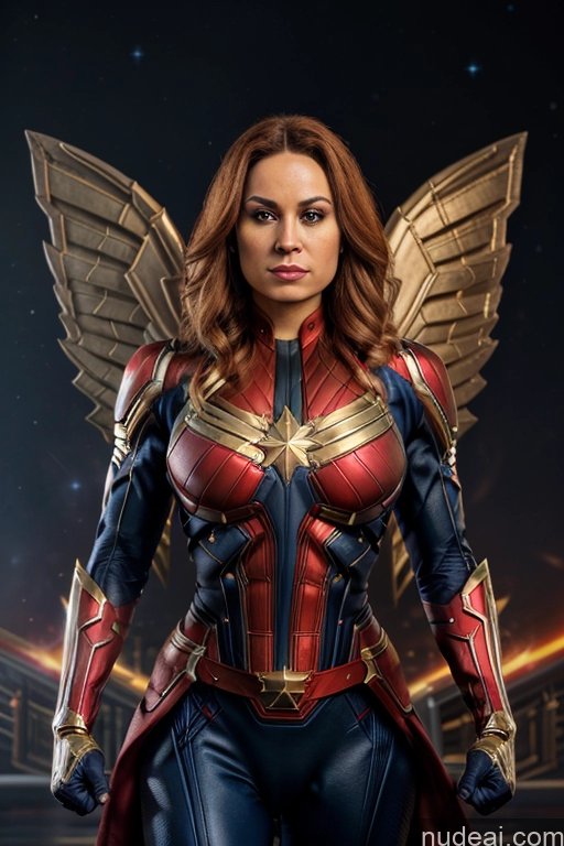 related ai porn images free for Regal Cosplay Busty Muscular Front View Captain Marvel Has Wings