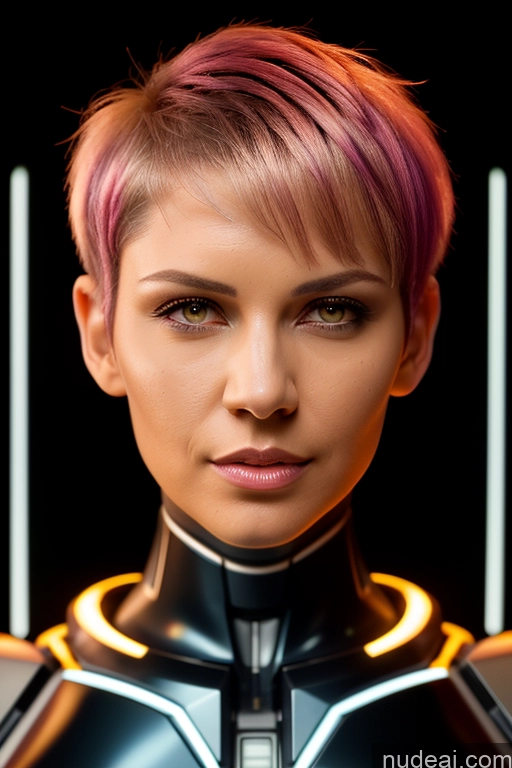 ai nude image of there is a woman with a pink hair and a black suit pics of Perfect Boobs Short Hair Nude Close-up View Rainbow Haired Girl Slicked Dream Mecha Girl Bra Pull Down Cyborg