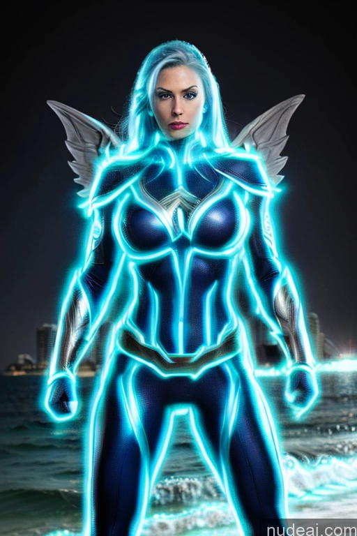 related ai porn images free for Busty Muscular Front View Superhero Superheroine Deep Blue Eyes Blue Hair Neon Lights Clothes: Blue Neon Lights Clothes: Green Has Wings