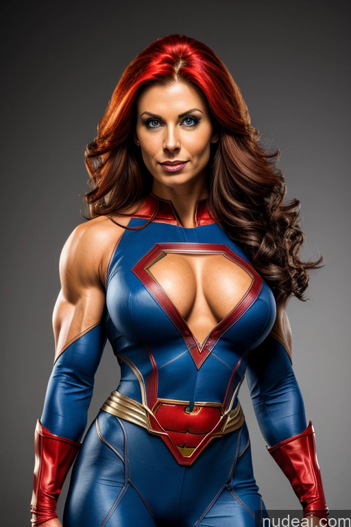 related ai porn images free for Front View Superheroine Muscular Superhero Cosplay Busty Captain Planet