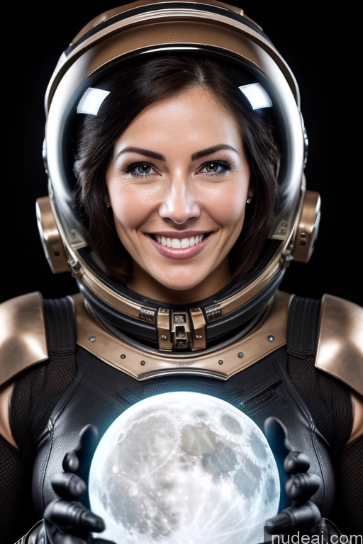 ai nude image of arafed woman in a space suit holding a glowing moon pics of Dark Lighting Jewelry Steampunk Spandex Military Cosplay Science Fiction Style Moon Happy Sexy Face Leather Space Suit Alternative