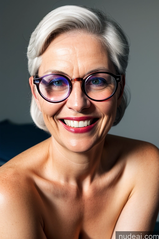 related ai porn images free for 70s Nude One Swedish Woman Glasses Happy White Hair Bedroom Bobcut Spreading Legs Illustration Front View Bright Lighting