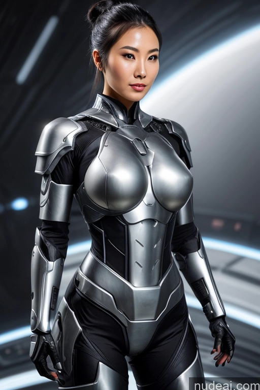 related ai porn images free for Busty Perfect Boobs Black Hair Hair Bun Sci-fi Armor Japanese Transparent