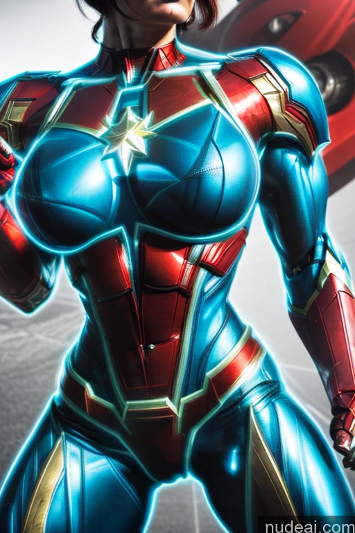 related ai porn images free for Captain Marvel Busty Superhero Powering Up Cosplay Science Fiction Style Bodybuilder Abs Perfect Boobs Heat Vision SuperMecha: A-Mecha Musume A素体机娘 Space Regal Neon Lights Clothes: Blue