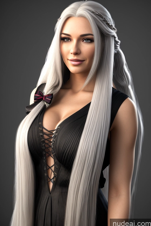 related ai porn images free for Woman One Perfect Boobs Sexy Face White Hair 3d Office Bright Lighting 30s Long Hair Bows