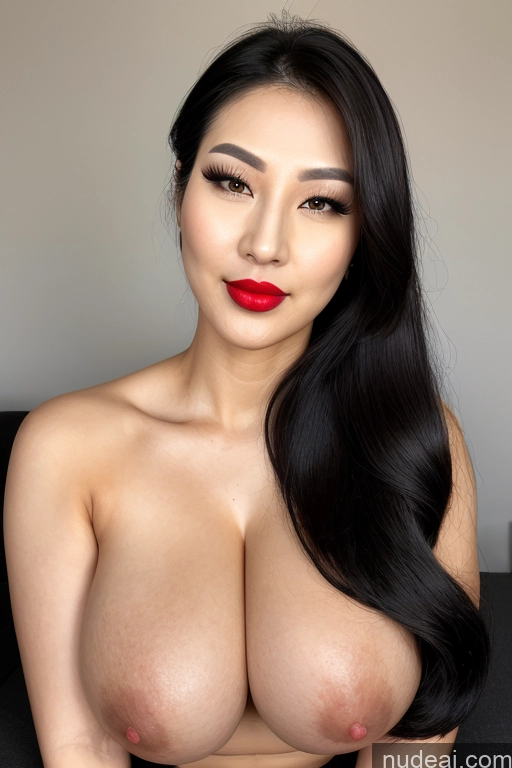 related ai porn images free for Woman One Huge Boobs Beautiful Lipstick Fairer Skin 30s Black Hair Korean Front View Nude Beach Dark Lighting Ponytail