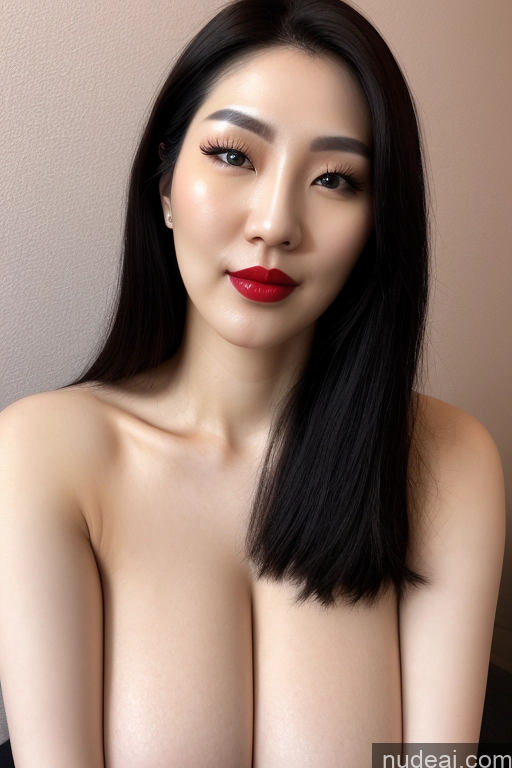 related ai porn images free for Woman One Huge Boobs Skinny Fairer Skin Front View Simple Black Hair Lipstick Nude Korean 30s Slicked