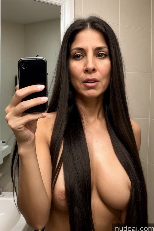 related ai porn images free for Milf 40s Shocked Sexy Face Angry Black Hair Long Hair Skinny One Turkish Bathroom Front View Blowjob Mirror Selfie