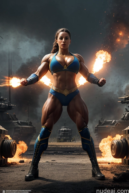 related ai porn images free for Ukraine Busty Abs Science Fiction Style Cosplay Powering Up Heat Vision Bodybuilder Battlefield