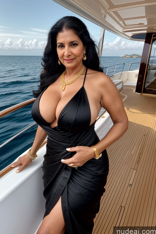 related ai porn images free for Milf Busty 70s Black Hair Long Hair Indian Gold Jewelry One Yacht Sari Satin Bending Over