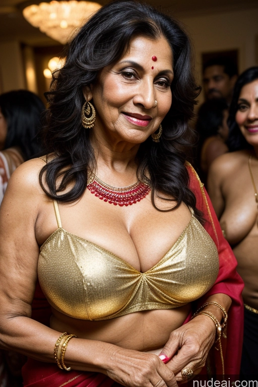 related ai porn images free for Milf Busty 70s Black Hair Long Hair Indian Gold Jewelry One Sari Party