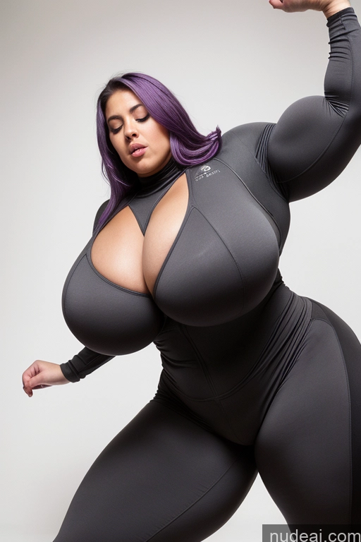 ai nude image of araffe woman in a tight black outfit posing for a picture pics of Huge Boobs Big Ass Big Hips Pubic Hair Fairer Skin Thick Orgasm Purple Hair Latina Charcoal Bodybuilder Busty Abs 20s T-pose Chubby Mech Suit